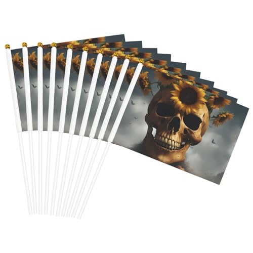 Sonnenblumen-Halloween-Totenkopf-Druck, Handflagge, leichte Flaggen, Partys, Veranstaltungen, Jubiläumsdekoration, verschiedene Anlässe Sonnenblumen-Halloween-Totenkopf-Druck, Handflagge, leichte Flaggen, Partys, Veranstaltungen, Jubiläumsdekoration, verschiedene Anlässe von Unkhtt