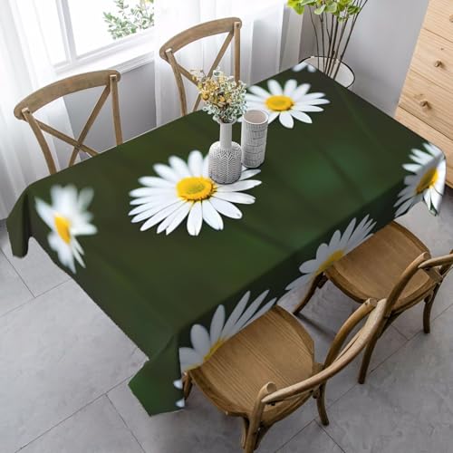Tischdecke, Wildweiß, Gänseblümchen-Druck, wasserdicht, wiederverwendbar, Tischdecke, Esstisch, Party, Hochzeit, Innen- und Außenbereich Tischdecke, Wildweiß, Gänseblümchen-Druck, wasserdicht, wiederverwendbar, Tischdecke, Esstisch, Party, Hochzeit, Innen- und Außenbereich von Unkhtt