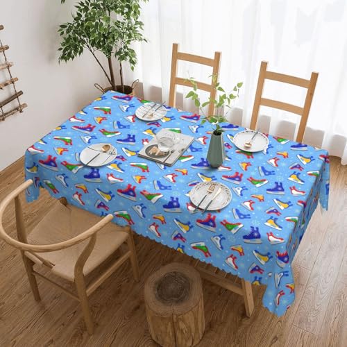 Unkhtt Hockey-Elemente, kreativer gemusterter Druck, wasserdicht, rechteckig, 137 x 183 cm, wiederverwendbare Tischdecke, Esstisch, Hochzeit, Party von Unkhtt