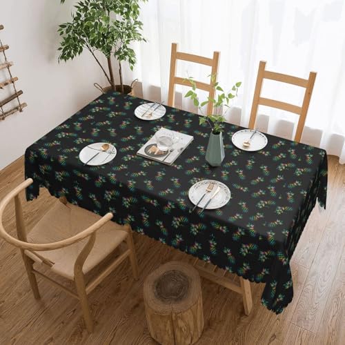Unkhtt Tischdecke, Ananas, wasserdicht, rechteckig, wiederverwendbar, für Esszimmer, Hochzeit, Party, 137 x 183 cm, 2 Stück von Unkhtt