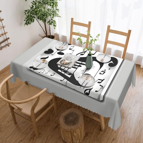 Unkhtt Tischdecke, wasserdicht, rechteckig, 137 x 183 cm, Schwarz und Weiß Unkhtt Tischdecke, wasserdicht, rechteckig, 137 x 183 cm, Schwarz und Weiß von Unkhtt