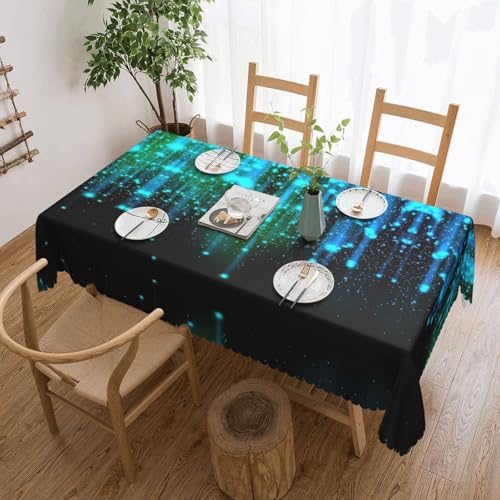 Unkhtt Tischdecke, wasserdicht, rechteckig, mit Sternen-Druck, wiederverwendbar, für Esszimmer, Hochzeit, Party, 137 x 183 cm von Unkhtt