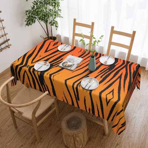 Unkhtt Tischdecke, wasserdicht, rechteckig, mit Tigerstreifen, wiederverwendbar, für Esszimmer, Hochzeit, Party, 137 x 183 cm Unkhtt Tischdecke, wasserdicht, rechteckig, mit Tigerstreifen, wiederverwendbar, für Esszimmer, Hochzeit, Party, 137 x 183 cm von Unkhtt
