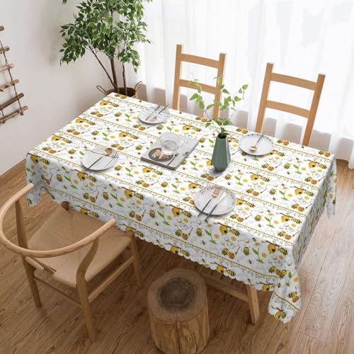 Unkhtt Wasserdichte rechteckige Tischdecke mit Bienen-Motiv, wiederverwendbar, für Esszimmer, Hochzeit, Party, 137 x 183 cm Unkhtt Wasserdichte rechteckige Tischdecke mit Bienen-Motiv, wiederverwendbar, für Esszimmer, Hochzeit, Party, 137 x 183 cm von Unkhtt