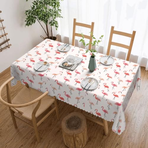 Unkhtt Wasserdichte rechteckige Tischdecke mit Flamingo-Druck, wiederverwendbar, für Esszimmer, Hochzeit, Party, 137 x 183 cm Unkhtt Wasserdichte rechteckige Tischdecke mit Flamingo-Druck, wiederverwendbar, für Esszimmer, Hochzeit, Party, 137 x 183 cm von Unkhtt
