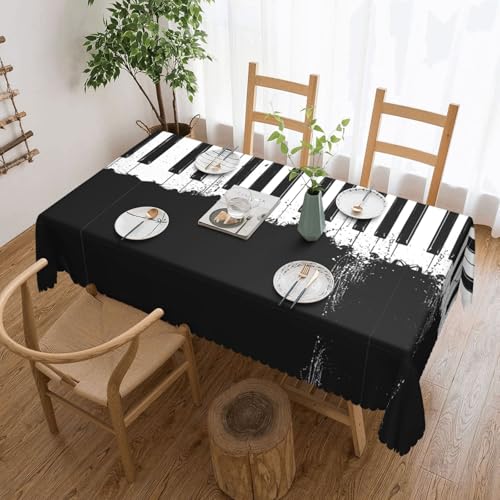 Unkhtt Wasserdichte rechteckige Tischdecke mit Klavierdruck, 137 x 183 cm, wiederverwendbar, für Esszimmer, Hochzeit, Party Unkhtt Wasserdichte rechteckige Tischdecke mit Klavierdruck, 137 x 183 cm, wiederverwendbar, für Esszimmer, Hochzeit, Party von Unkhtt