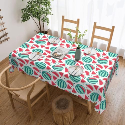 Unkhtt Wassermelonen-Druck, wasserdicht, rechteckig, 137 x 183 cm, wiederverwendbar, Tischdecke, Esstisch, Hochzeit, Party von Unkhtt