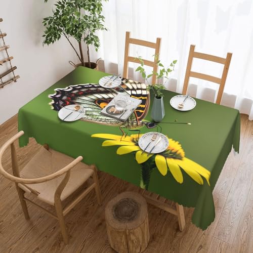 Unkhtt Wunderschöner leuchtender Schmetterling, 1 Druck, wasserdicht, rechteckig, 137 x 183 cm, wiederverwendbare Tischdecke, Esstisch, Hochzeit, Party von Unkhtt