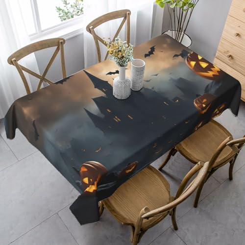 Wasserdichte Tischdecke, Motiv: Halloween-Flugfledermäuse, 3 Drucke, wiederverwendbar, für Esszimmer, Party, Hochzeit, Innen- und Außenbereich Wasserdichte Tischdecke, Motiv: Halloween-Flugfledermäuse, 3 Drucke, wiederverwendbar, für Esszimmer, Party, Hochzeit, Innen- und Außenbereich von Unkhtt