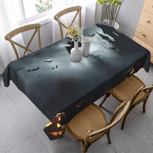 Wasserdichte Tischdecke, Motiv: Halloween fliegende Fledermäuse, 4 Drucke, wiederverwendbar, für Esszimmer, Party, Hochzeit, Innen- und Außenbereich Wasserdichte Tischdecke, Motiv: Halloween fliegende Fledermäuse, 4 Drucke, wiederverwendbar, für Esszimmer, Party, Hochzeit, Innen- und Außenbereich von Unkhtt