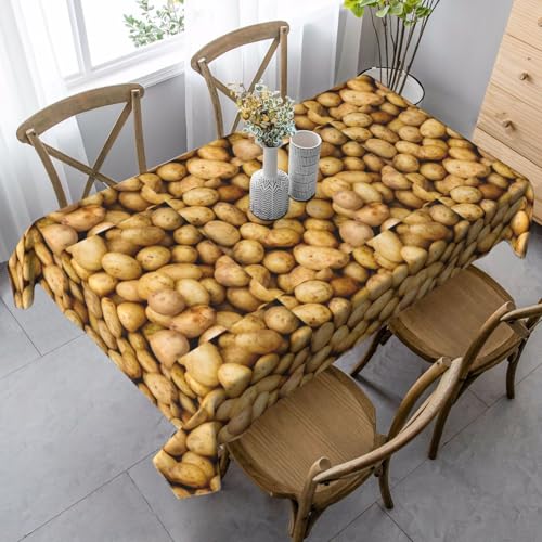 Wasserdichte Tischdecke mit Gartenkartoffel-Druck, wiederverwendbar, für Esszimmer, Party, Hochzeit, Innen- und Außenbereich Wasserdichte Tischdecke mit Gartenkartoffel-Druck, wiederverwendbar, für Esszimmer, Party, Hochzeit, Innen- und Außenbereich von Unkhtt