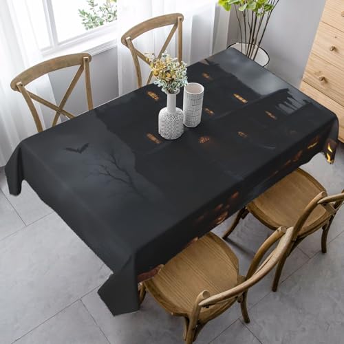 Wasserdichte Tischdecke mit Halloween-Gothic-Druck, wiederverwendbar, für Esszimmer, Party, Hochzeit, Innen- und Außenbereich Wasserdichte Tischdecke mit Halloween-Gothic-Druck, wiederverwendbar, für Esszimmer, Party, Hochzeit, Innen- und Außenbereich von Unkhtt