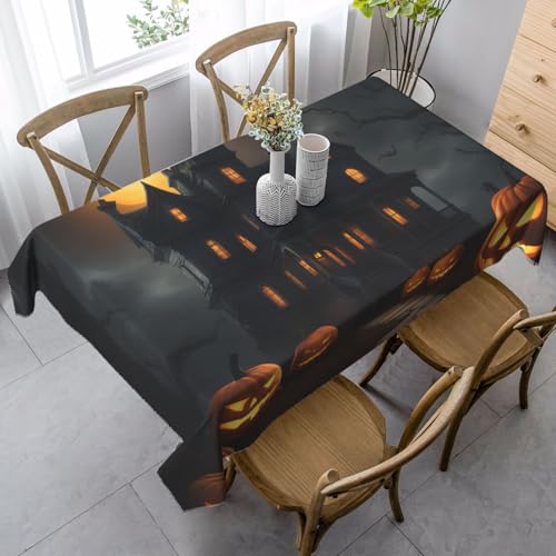Wasserdichte Tischdecke mit Halloween-Horror-Druck, wiederverwendbar, für Esszimmer, Party, Hochzeit, Innen- und Außenbereich Wasserdichte Tischdecke mit Halloween-Horror-Druck, wiederverwendbar, für Esszimmer, Party, Hochzeit, Innen- und Außenbereich von Unkhtt