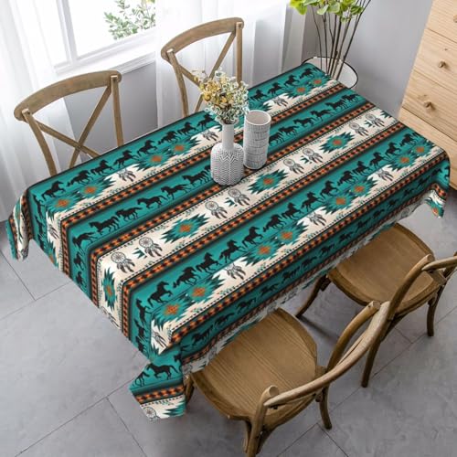 Wasserdichte Tischdecke mit Pferdestreifenmuster, wiederverwendbar, für Esszimmer, Party, Hochzeit, Innen- und Außenbereich Wasserdichte Tischdecke mit Pferdestreifenmuster, wiederverwendbar, für Esszimmer, Party, Hochzeit, Innen- und Außenbereich von Unkhtt