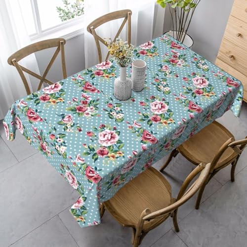 Wasserdichte Tischdecke mit Rosenmotiv, wiederverwendbar, für Esszimmer, Party, Hochzeit, Innen- und Außenbereich Wasserdichte Tischdecke mit Rosenmotiv, wiederverwendbar, für Esszimmer, Party, Hochzeit, Innen- und Außenbereich von Unkhtt