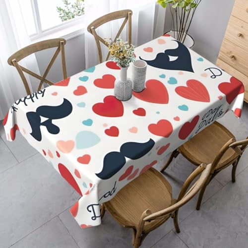 Wasserdichte Tischdecke mit Vatertags-Aufdruck, wiederverwendbar, für Esszimmer, Party, Hochzeit, Innen- und Außenbereich Wasserdichte Tischdecke mit Vatertags-Aufdruck, wiederverwendbar, für Esszimmer, Party, Hochzeit, Innen- und Außenbereich von Unkhtt