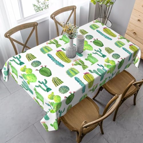 Wasserfeste Tischdecke, Motiv: Kaktus, wiederverwendbar, für Esszimmer, Party, Hochzeit, Innen- und Außenbereich Wasserfeste Tischdecke, Motiv: Kaktus, wiederverwendbar, für Esszimmer, Party, Hochzeit, Innen- und Außenbereich von Unkhtt