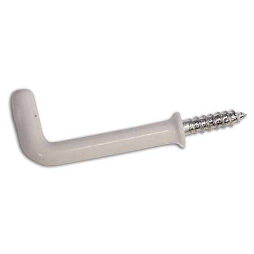 20 X Einschrauben Eckig Geschultert Kommode Schrauben 32mm/1.25" WEISS L-Form Mantel Haken von Unknown