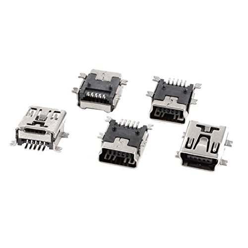 5 Stück Mini USB Typ B Buchse 5 Pin 180 Grad SMD SMT PCB Jack Socket von Unknown