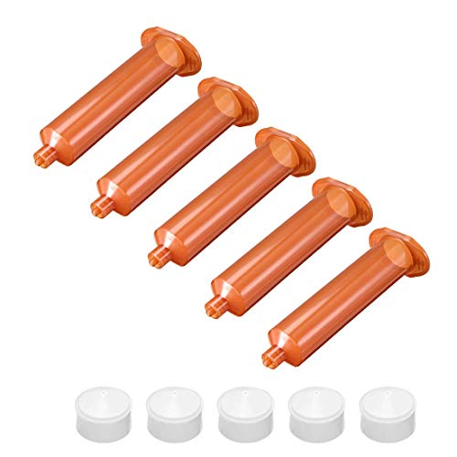 Air Distribution 30 CC / 30 ml Braun, selbstklebende Spritzen, Tube mit Kolben für Industrie, 5 Stück von Unknown