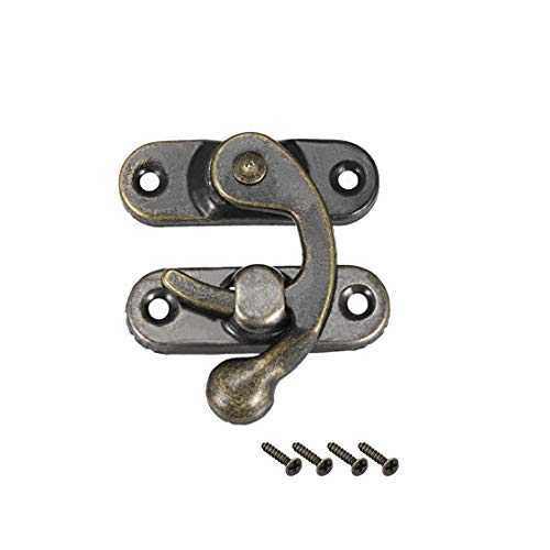 Antike gerader Hakenverschluss, 26 mm Schwenkarm, Riegel, bronzeplattiert, 20 Stück mit Schrauben Antike gerader Hakenverschluss, 26 mm Schwenkarm, Riegel, bronzeplattiert, 20 Stück mit Schrauben von Unknown