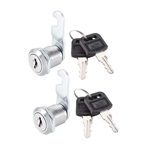 Cam Lock Schließzylinder 20 mm Länge Schrankschlösser geeignet für eine Platte mit einer Dicke von bis zu 1/2 Zoll mit dem gleichen Schlüssel 2 Stück von Unknown