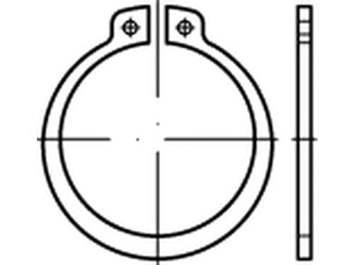 DIN 471 Sicherungsringe Federstahl 40 x 2,5 schwere Au 100 Stk von Unknown