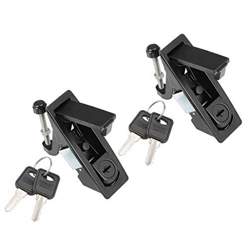 Elektrischer Schrank Cam Lock Taster Pop Up Türschloss W Schlüssel, schwarz 606-1 2 Stück von Unknown