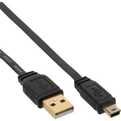 InLine Mini-USB 2.0 Flachkabel (USB A Stecker auf Mini-USB, 3m) 3 Stück von Unknown