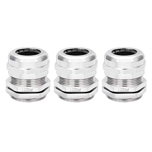Kabelverschraubung PG21 Kabelverschraubung aus Metall, wasserdicht, verstellbar, für Kabel von 13-18 mm, 3 Stück Kabelverschraubung PG21 Kabelverschraubung aus Metall, wasserdicht, verstellbar, für Kabel von 13-18 mm, 3 Stück von Unknown