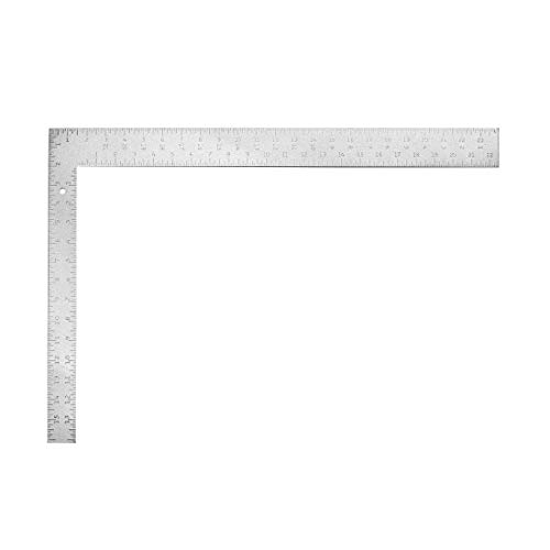 L Quadratisch 400 x 600 mm / 16 x 24 Zoll Stahl metrisch Doppelskala 90 Grad doppelter Winkel Seite Lineal für Carpenter Engineer von Unknown