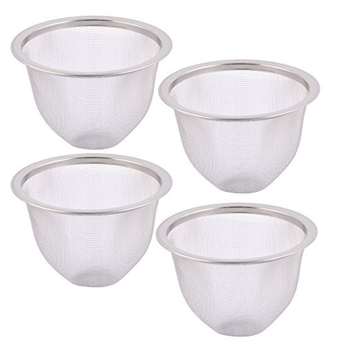 N/A Edelstahl Runde Maschen, wiederverwendbar, Teeblätter, Gewürze, Teekanne, Filter 85 mm, Durchmesser 4 Stück N/A Edelstahl Runde Maschen, wiederverwendbar, Teeblätter, Gewürze, Teekanne, Filter 85 mm, Durchmesser 4 Stück von Unknown