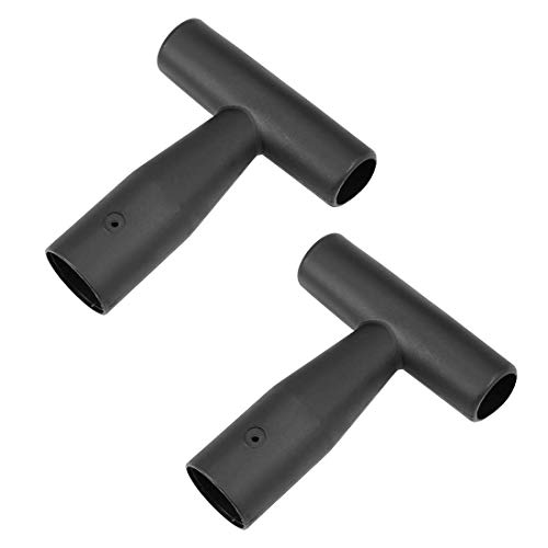 N/A T-Griff 35 mm Innendurchmesser PVC zum Graben von Rechen Werkzeug schwarz 2 Stück von Unknown
