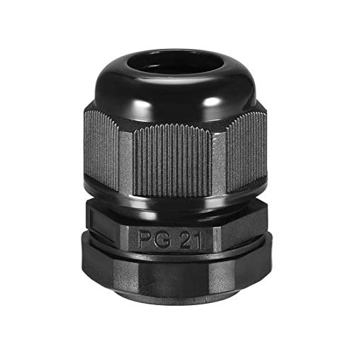 PG21 4-Loch Kabelverschraubung wasserdicht IP68 Dichtung Nylon Kontermutter für Draht-Durchmesser 5,6-7,3 mm von Unknown
