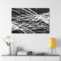 Pendelkunst Abstrakte Malerei Leinwand - Wanddekor, Schwarz Und Weiß, Modernes Kunstwerk, Oversize Kunst Img-1947 von UnleashedAbstracts