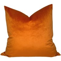 Samt Kissenbezug Aus Gebranntem Orange, Designer Kissenbezug, Dekokissen, Luxuskissen von UnlimitedTextiles