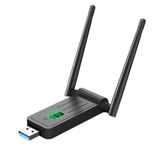 WLAN USB WiFi Adapter für Desktop PCs und Laptops - 1300Mbps Dual 5Dbi Antenne 5G/2.4G USB 3.0 Dual Band Netzwerk Adapter für Windows11/10/8/7 von Unnderwiss