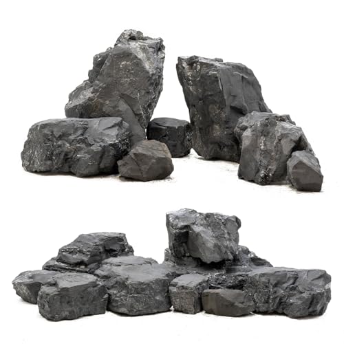 Unocho Aquarium Schiefersteine 4,5KG Schwarze Steine für Aquarien, Aquascaping, Aquarien Dekoration, Reptilien Sonnenplätze, Bonsai & Garten– 7 Stück(7–17cm) Unocho Aquarium Schiefersteine 4,5KG Schwarze Steine für Aquarien, Aquascaping, Aquarien Dekoration, Reptilien Sonnenplätze, Bonsai & Garten– 7 Stück(7–17cm) von Unocho