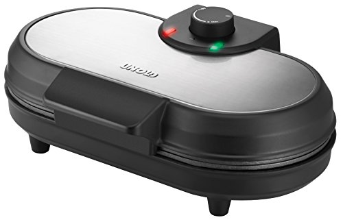 Unold 48165 Doppel-Pancake-Maker American - Schwarz, black, Edelstahl, Pfannkuchen, Antihaftbeschichtet, 1000 Watt von Unold