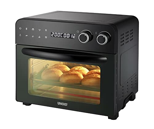 Unold 68895 Oven-Fryer Diamant - Ofen 23L, 1.700W 3 Garebenen, 8 Automatikprogrammen, 6 Edelstahl-Heizelemente, 40°C-230°C, LED-Display von Unold