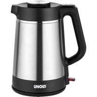 Unold BLITZKOCHER Thermo Wasserkocher schnurlos Edelstahl, Schwarz von Unold