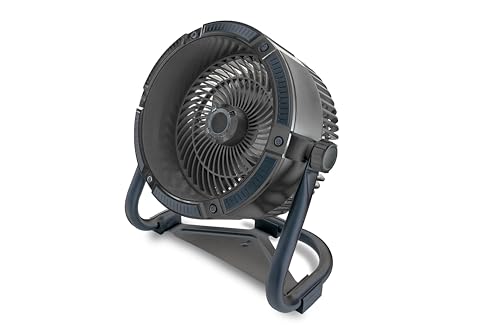 Unold Tischventilator 86655 – Akkuventilator für Outdoor & Indoor | Batteriebetrieben, flexibel einsetzbar | Bis zu 12h Laufzeit | 6000 mAh | 10 Watt von Unold