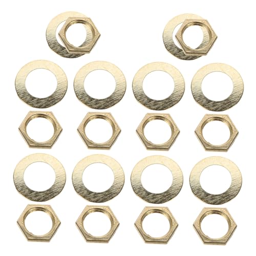 Unomor 10 Sets Mutter und Unterlegscheibe Wanduhr Reparaturset Quarzwerk Beschläge für DIY Uhr Montage Ersatzteile für Uhr Wartung und Reparatur von Unomor