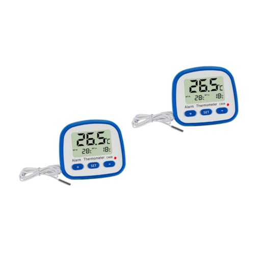 Unomor 2 Stk raumthermometer innen Außenthermometer digitales Thermometer Hoch- und Tieftemperaturalarm draussen c608 von Unomor