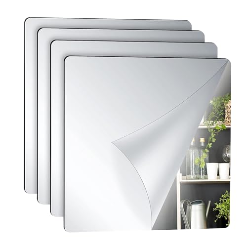 Ganzkörperspiegel für Wände 4 Stück, 30 x 30 cm Klebespiegel für Schrank, DIY Acrylspiegel, Wall Mirrors für Wand Zuhause Wohnzimmer, Fitnessstudio, Flur, Wandspiegel, Selbstklebend Mirror (30x30cm) Ganzkörperspiegel für Wände 4 Stück, 30 x 30 cm Klebespiegel für Schrank, DIY Acrylspiegel, Wall Mirrors für Wand Zuhause Wohnzimmer, Fitnessstudio, Flur, Wandspiegel, Selbstklebend Mirror (30x30cm) von Unpoten