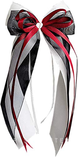 10 Antennenschleifen Hochzeit SCH0114 weiß bordeaux schwarz gothic von Unser schönster Tag