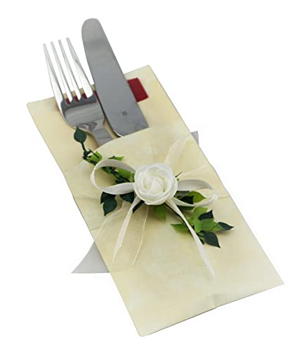 10 Bestecktaschen Hochzeit Taufe Kommunion Konfirmation Verlobung BT001 von Unser schönster Tag
