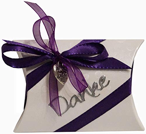 Gastgeschenke Mandeln HERZ Hochzeit Taufe Kommunion Konfirmation GG0088 in verschiedenen Farben (lila) von Unser schönster Tag