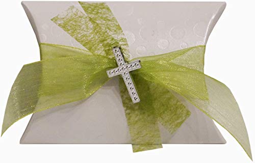 Gastgeschenke Mandeln KREUZ Hochzeit Taufe Kommunion Konfirmation GG0089 hellgrün von Unser schönster Tag
