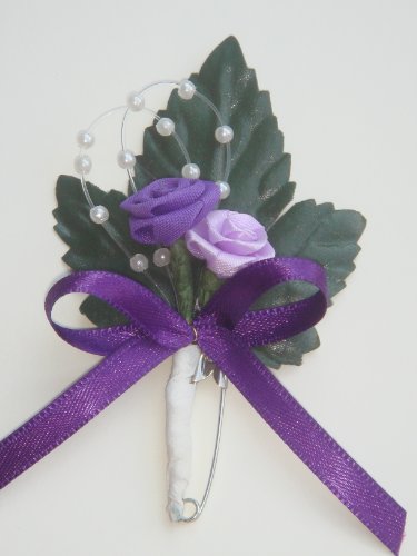 Unser schönster Tag 10 x Hochzeitsanstecker Gästeanstecker Anstecker Hochzeit AS0028 lila von Unser schönster Tag